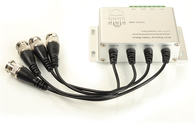 EVX-T100/42 Transformator video pasywny 4-kanałowy na kablu. EVERMAX