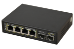 SFG64 6-portowy switch PoE dla 4 kamer IP, 4x PoE + 2x UPLINK Pulsar