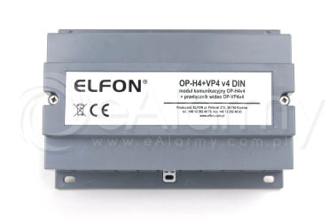 OP-H4v4+VP4v4 DIN Moduł komunikacyjny z przełącznikiem wideo Optima ELFON