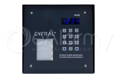 PC-2000RE PRO Antracyt Panel rozmówny z czytnikiem breloków zbliżeniowych RFID, moduł elektroniki CYFRAL