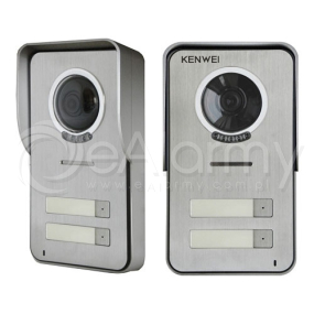 KW-S201C-2B-D KENWEI Panel zewnętrzny z kamerą i daszkiem, 2 przyciski wywołania