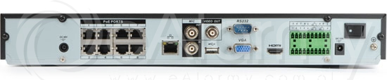 BCS-NVR08025M-P Sieciowy 8 kanałowy rejestrator NVR - 1U, PoE