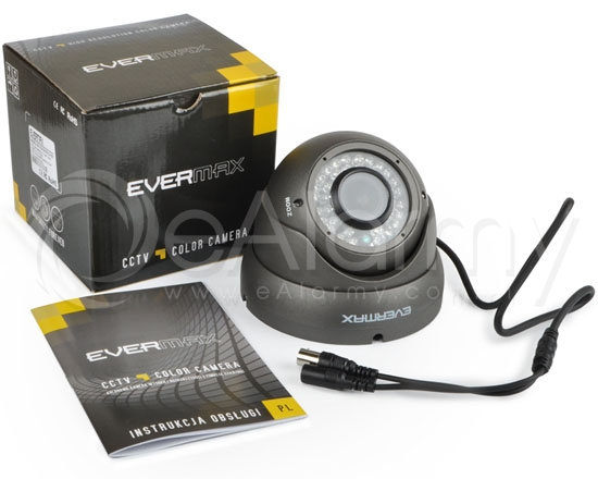 EVX-CD1001IR-G-ICR Kamera kopułowa, zewnętrzna Dzień/Noc, 1000 linii EVERMAX