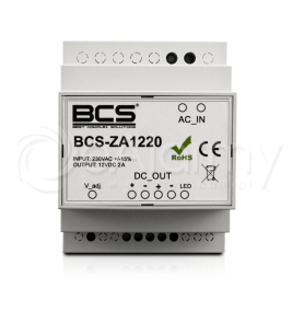 BCS-ZA1220 Zasilacz impulsowy, 12 V, do systemu wideodomofonowego IP BCS