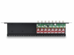LHD-8R-PRO-FPS Zabezpieczenie przeciwprzepięciowe z dystrybutorem zasilania, 8 kanałów Video, koncentryk i skrętka EWIMAR