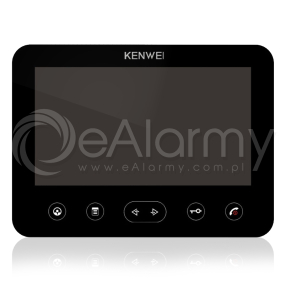 KW-E706FC-B Monitor głośnomówiący, klawiatura dotykowa, kolor czarny KENWEI