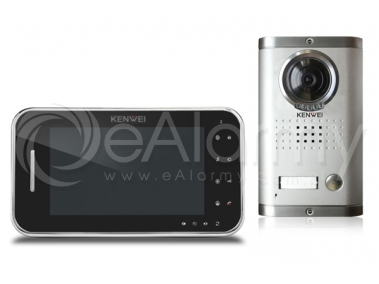 KW-S702C-T + KW-1380MC-T Monitor głośnomówiący 7 cali w zestawie z kamerą, wideodomofon dwuprzewodowy KENWEI