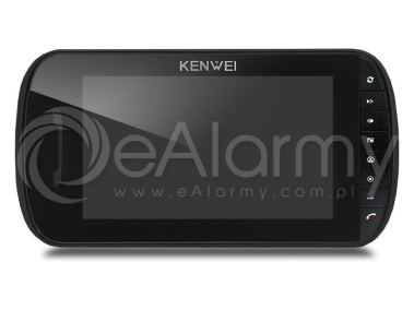 KW-E703FC/M200-B Monitor głośnomówiący 7 cali, czarny, wbudowany moduł pamięci, wideodomofon KENWEI