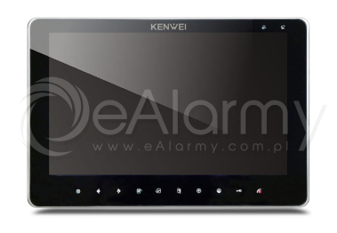 KW-SA20C-PH-W200_B Monitor głośnomówiący 10 cali, wbudowany moduł pamięci, czarny, wideodomofon KENWEI
