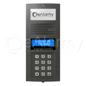 OP-255 G Optima Panel domofonowy, cyfrowy z podświetlaną wizytówką adresową (grafit) ELFON