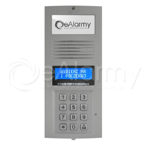 OP-255 P Optima Panel domofonu, cyfrowy z podświetlaną wizytówką adresową (popiel) ELFON