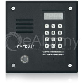 PC-1000D Panel rozmówny z czytnikiem kluczy Dallas CYFRAL - czarny