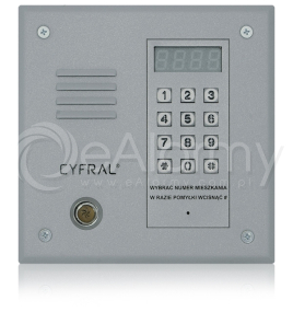 PC-1000DE Panel rozmówny z czytnikiem kluczy Dallas, moduł elektroniki CYFRAL - srebrny