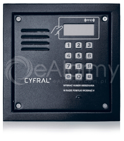 PC-2000R Panel rozmówny z czytnikiem breloków zbliżeniowych RFID CYFRAL - grafitowy
