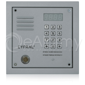 PC-2000D Panel rozmówny z czytnikiem kluczy Dallas CYFRAL - srebrny