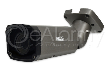 BCS-P-442RSA-G Kamera tubowa IP 2.0 Mpx, 2.8-12mm, zasięg IR do 30m, kolor grafitowy BCS POINT