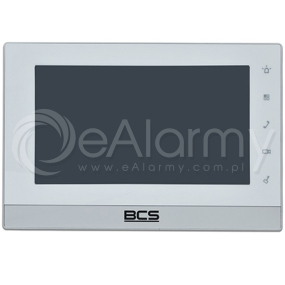 BCS-MON7210W Monitor wideodomofonowy głośnomówiący BCS IP, obudowa srebrno-biała