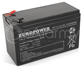 Akumulator EP 7,2-12 Europower 12V 7.2Ah