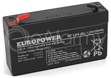 Akumulator EP 1,2-6 Europower 6V 1.2Ah