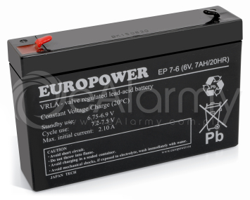Akumulator EP 7-6 Europower 6V 7Ah