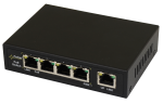 S54 5-portowy switch PoE dla 4 kamer IP, 4x PoE + 1x UPLINK Pulsar